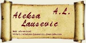 Aleksa Laušević vizit kartica